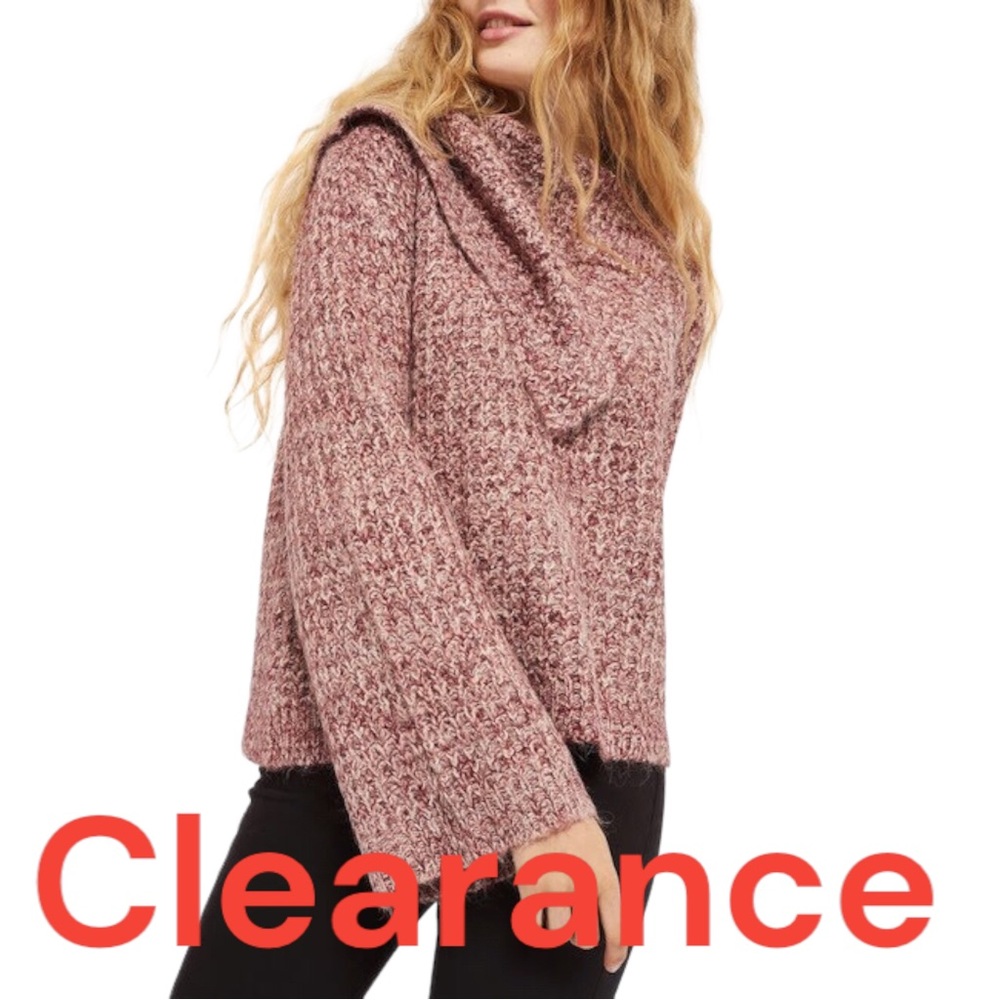TOPSHOP PINK LOFTY ENVELOPE NECK SWEATER sz 8 US - Picture 1 of 9